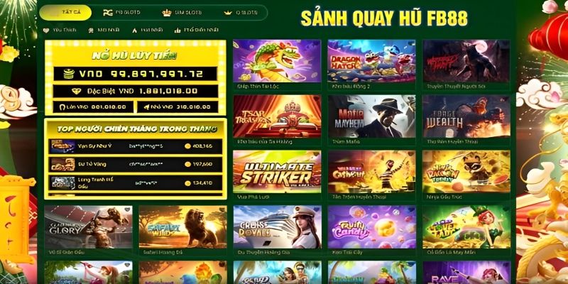 Nổ hũ Fb88 là điểm đến quen thuộc của khách hàng